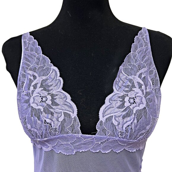 Victoria Secret Mesh Babydoll Lingerie Floral Dress Lace Nightgown Sexy Top XS - Picture 2 of 10